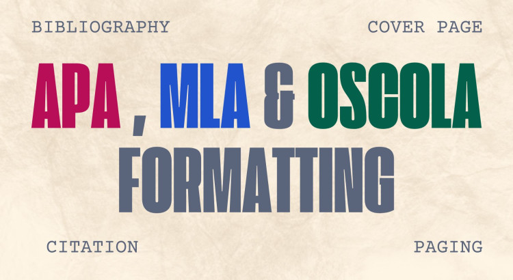 I will format your paper in APA, MLA or OSCOLA reference style